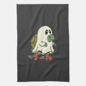 Geist Schildkröte Rollschuhe Halloween Design_1 Geschirrtuch (Vertikal)