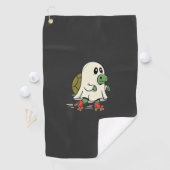 Geist Schildkröte Rollschuhe Halloween Design_1 Golfhandtuch (Insitu)