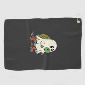 Geist Schildkröte Rollschuhe Halloween Design_1 Golfhandtuch (Horizontal)