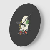 Geist Schildkröte Rollschuhe Halloween Design_1 Große Wanduhr (Winkel)