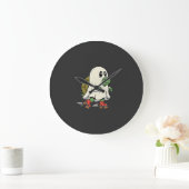 Geist Schildkröte Rollschuhe Halloween Design_1 Große Wanduhr (Zuhause)