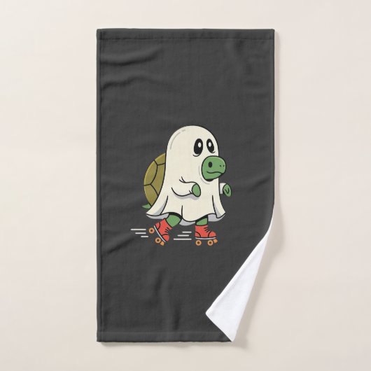 Geist Schildkröte Rollschuhe Halloween Design_1 Handtuch (Handtuch)