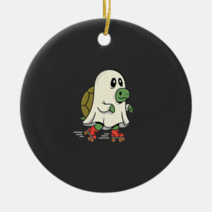 Geist Schildkröte Rollschuhe Halloween Design_1 Keramik Ornament
