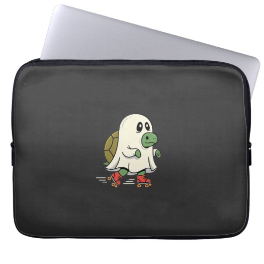 Geist Schildkröte Rollschuhe Halloween Design_1 Laptopschutzhülle (Vorderseite)