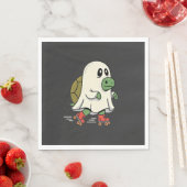 Geist Schildkröte Rollschuhe Halloween Design_1 Serviette (Beispiel)