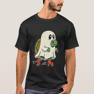 Geist Schildkröte Rollschuhe Halloween Design_1 T-Shirt