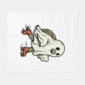 Geist Schildkröte Rollschuhfahren Vintage Hallowee Fleecedecke (Vorderseite (Horizontal))