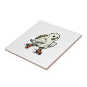 Geist Schildkröte Rollschuhfahren Vintage Hallowee Fliese (Seite)