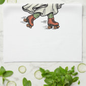 Geist Schildkröte Rollschuhfahren Vintage Hallowee Geschirrtuch (Gefaltet)