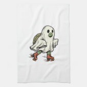 Geist Schildkröte Rollschuhfahren Vintage Hallowee Geschirrtuch (Vertikal)