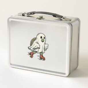 Geist Schildkröte Rollschuhfahren Vintage Hallowee Metall Brotdose