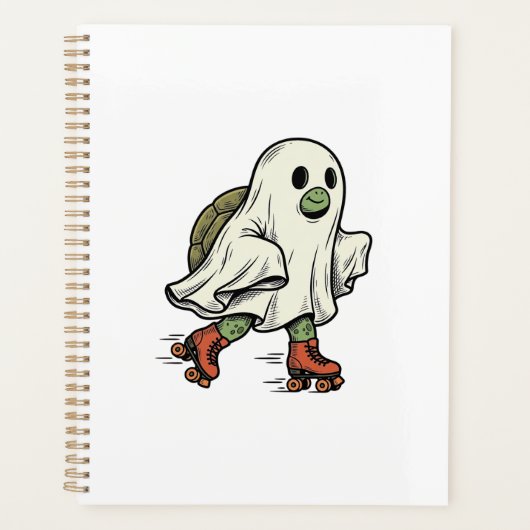 Geist Schildkröte Rollschuhfahren Vintage Hallowee Planer (Vorderseite)