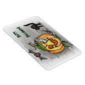 Geist, Schläger und Katze, Happy Halloween! Magnet (Rechte Seite)
