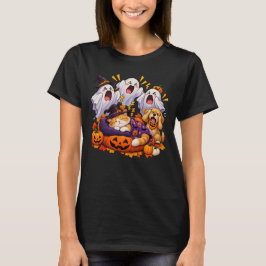 Geist schreit, Katze schläft, Hund hält Ohren zu H T-Shirt