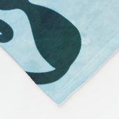 Geist, Spinnennetze und schwarze Katzen Blau Fleecedecke (Ecke)