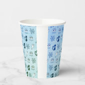 Geist, Spinnennetze und schwarze Katzen Blau Pappbecher (Links)