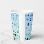 Geist, Spinnennetze und schwarze Katzen Blau Pappbecher (Rechts)