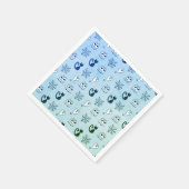 Geist, Spinnennetze und schwarze Katzen Blau Serviette (Ecke)