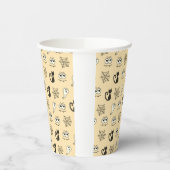 Geist, Spinnennetze und schwarze Katzen Gelb Pappbecher (Links)