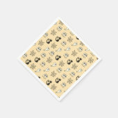 Geist, Spinnennetze und schwarze Katzen Gelb Serviette (Ecke)