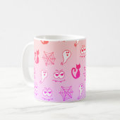 Geist, Spinnennetze und schwarze Katzen Rainbow Pi Kaffeetasse (Vorderseite Links)