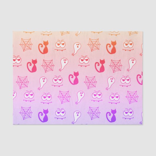 Geist, Spinnennetze und schwarze Katzen Rainbow Pi Seidenpapier (Vorderseite)