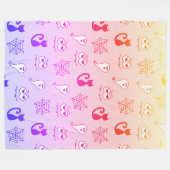 Geist, Spinnennetze und Schwarze Katzen Regenbogen Fleecedecke (Vorderseite (Horizontal))