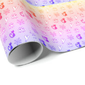 Geist, Spinnennetze und Schwarze Katzen Regenbogen Geschenkpapier (Rolleneckpunkt)