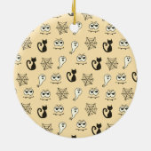 Geist, Spinnennetze und Schwarze Katzen Regenbogen Keramik Ornament (Hinten)