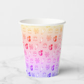 Geist, Spinnennetze und Schwarze Katzen Regenbogen Pappbecher (Rückseite)