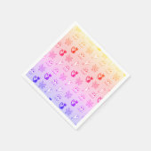 Geist, Spinnennetze und Schwarze Katzen Regenbogen Serviette (Ecke)