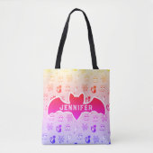 Geist, Spinnennetze und Schwarze Katzen Regenbogen Tasche (Vorderseite)
