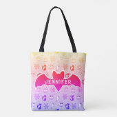 Geist, Spinnennetze und Schwarze Katzen Regenbogen Tasche (Rückseite)