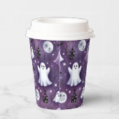 Geist, Spuk Häuser, Vollmonde und Fledermäuse Pappbecher (Rechts)