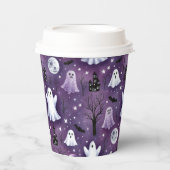 Geist, Spuk Häuser, Vollmonde und Fledermäuse Pappbecher (Vorderseite)