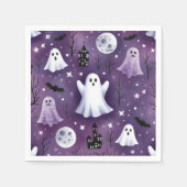 Geist, Spuk Häuser, Vollmonde und Fledermäuse Serviette (Vorderseite)