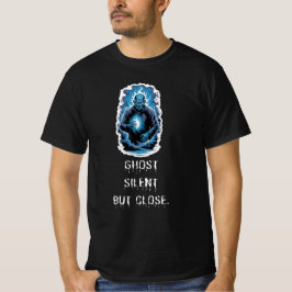 Geist Still, aber nah – Dunkler blauer Geist T-Shirt