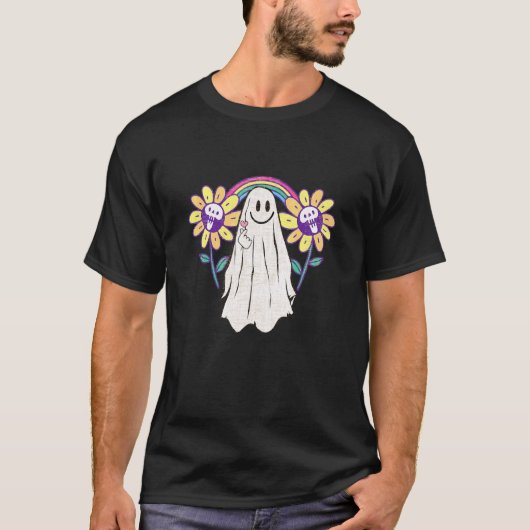 Geist  Süße Bunte Regenbogen-Gothik T-Shirt (Vorderseite)