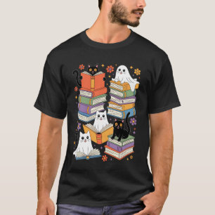 Geist Süße Katze Bücher Lesende Liebhaberin Buchli T-Shirt