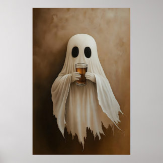 Geist trinkt Bourbon Cocktail Druck, Geist Bar Poster