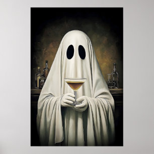 Geist trinkt Cocktail Espresso Martini Druck Poster