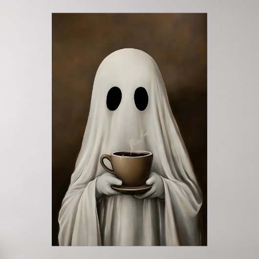 Geist trinkt Kaffee-Druck, Geist-Tee whimisch Poster (Vorne)