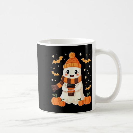 Geist trinkt Kaffee Halloween Süßer Geist Eis Kaf Kaffeetasse (Rechts)