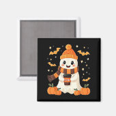 Geist trinkt Kaffee Halloween Süßer Geist Eis Kaff Magnet (Vorderseite/Rückseite)