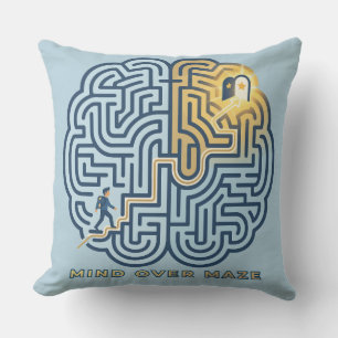 Geist über Labyrinth – Inspirierendes Gehirnlabyri Kissen