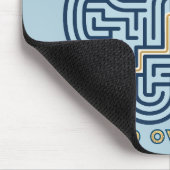 Geist über Labyrinth – Inspirierendes Gehirnlabyri Mousepad (Ecke)