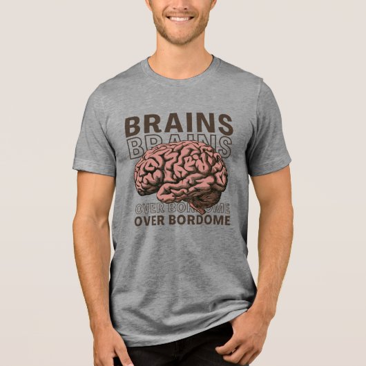 Geist über Langeweile Tri-Blend Shirt (Vorderseite)