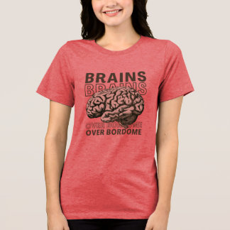 Geist über Langeweile Tri-Blend Shirt