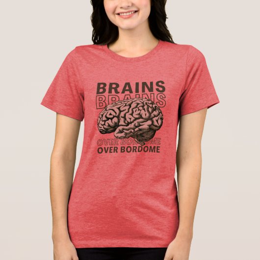 Geist über Langeweile Tri-Blend Shirt (Vorderseite)