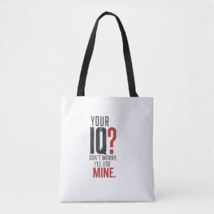 Geist über Lärm – Kluge IQ-Sarkastische Typografie Tasche